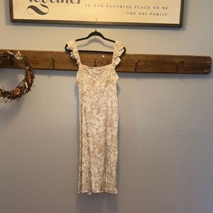 Miami Beige Floral Dress